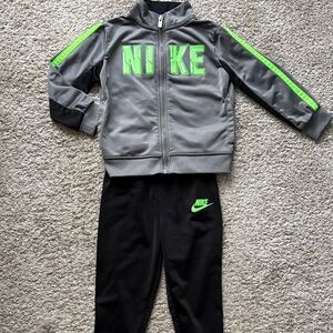 Nike Gray & Neon Green Kids Athletic Track Set